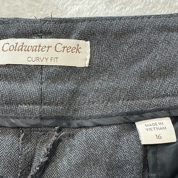 Coldwater Creek Curvy Fit Charcoal Gray Dress Straight-Leg Office Pant - Picture 10 of 13